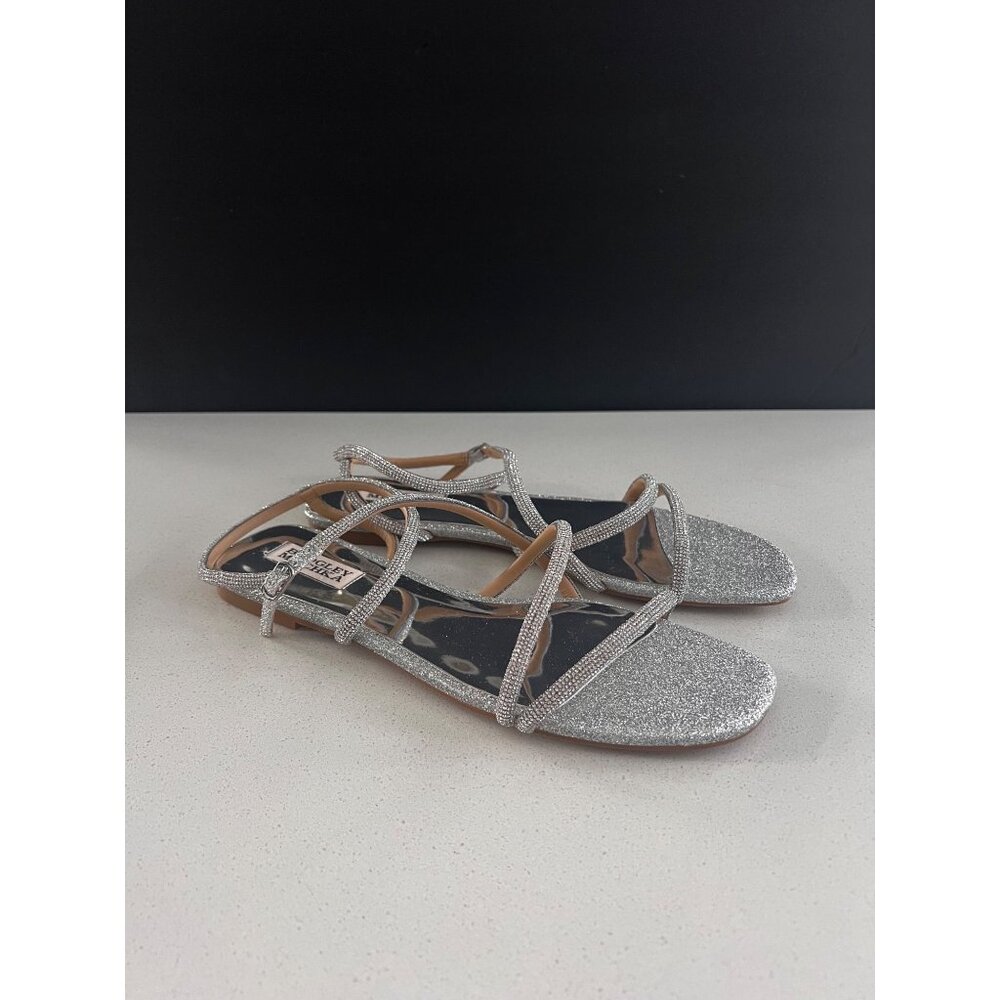 BADGLEY MISCHKA Ivie Strappy Sandal Stone Embellished Size 9 NEW - Picture 2 of 8